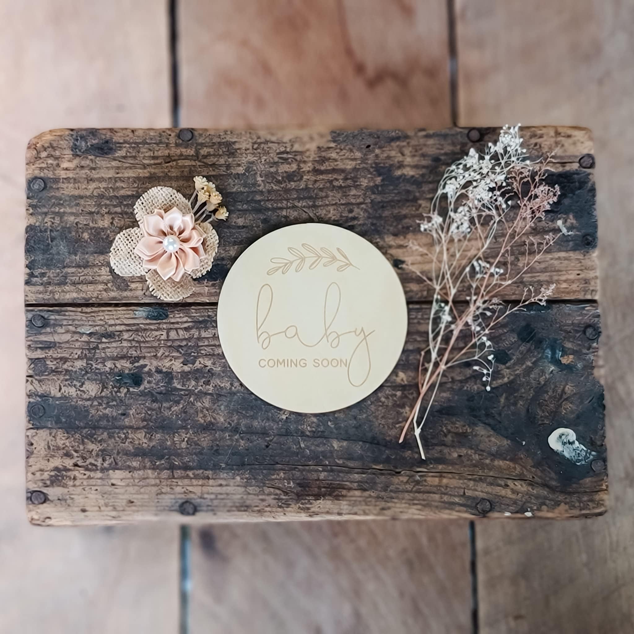 AMOS and SAWYER"Baby Coming Soon" Wooden Birth Announcement Sign, Newborn Photo Prop