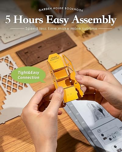 Miniatura 7 de Rolife - Kits de manualidades para rincón de lectura para adultos - Estantería de casa de jardín Booknook - Decoración de habitación en rompecabezas