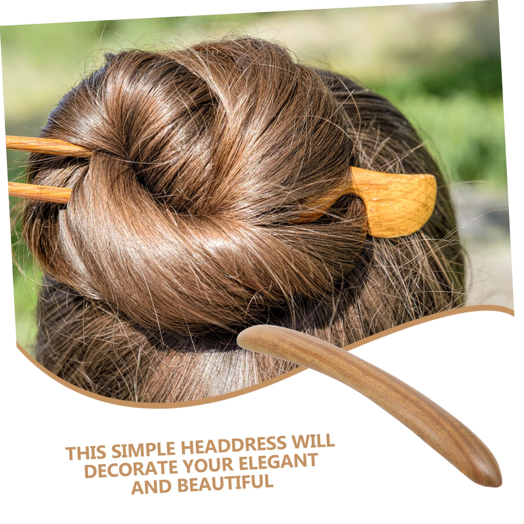 Healeved 5stücke Frauen Haarschmuck Aus Holz Elegante Haarnadeln Für Hochzeiten Langer Haarknoten-stick Aus Grünem Sandelholz Für Frisuren Und -haarstylings