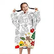 Wearable Blanket Hoodie for Kids, Coloring Teen Hoodie Blanket