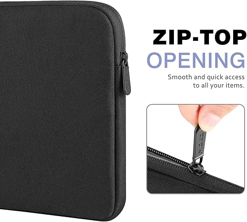 Miniatura 6 de MoKo Funda para tablet de 9-11 pulgadas - Funda de transporte para iPad Pro M4Air M2543, iPad 10th987, Tab S8S9, color negro