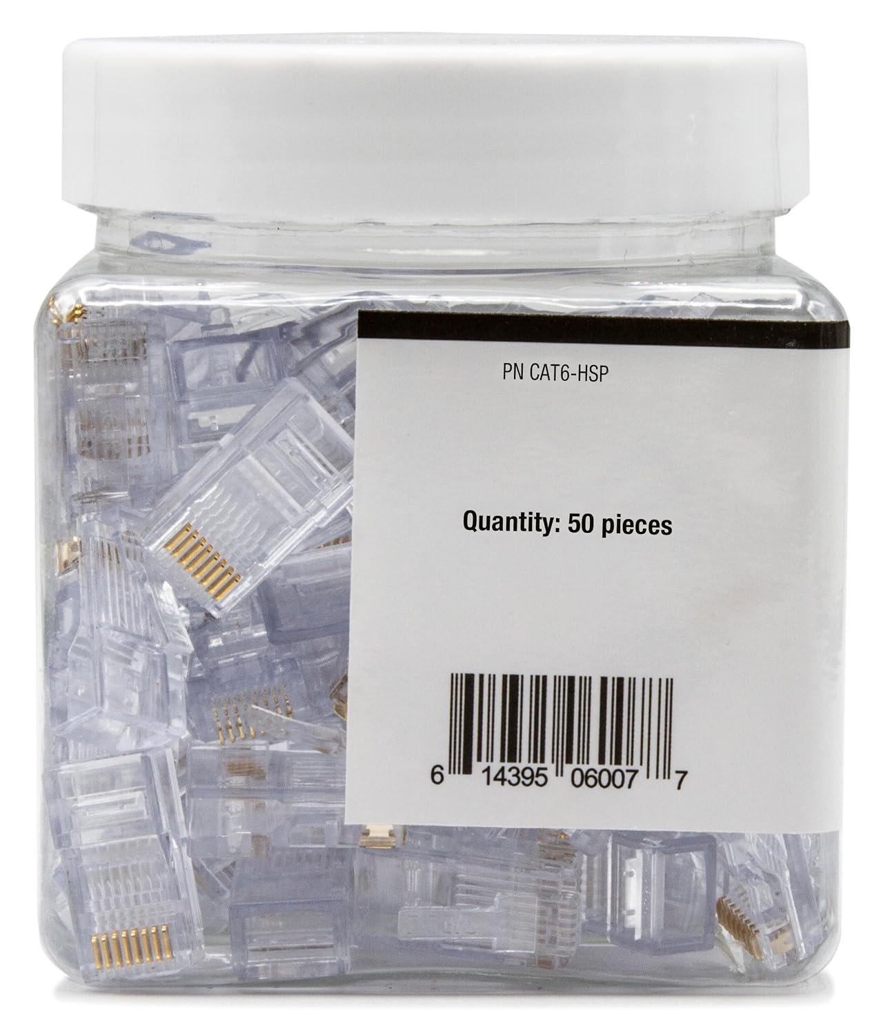 Triplett GEM High Speed Modular CAT6 Pass-Thru Connector, Male, 100 Pack (CAT6-HSPJAR)