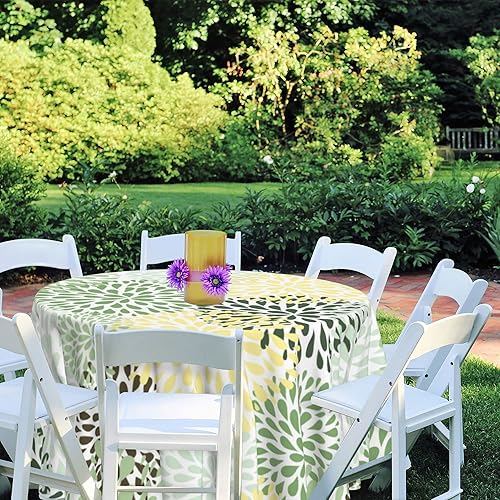 Miniatura 44 de Mantel redondo bohemio de 60 pulgadas, mantel circular bohemio, resistente a las manchas, repelente al agua y sin arrugas, coloridos manteles Mantel