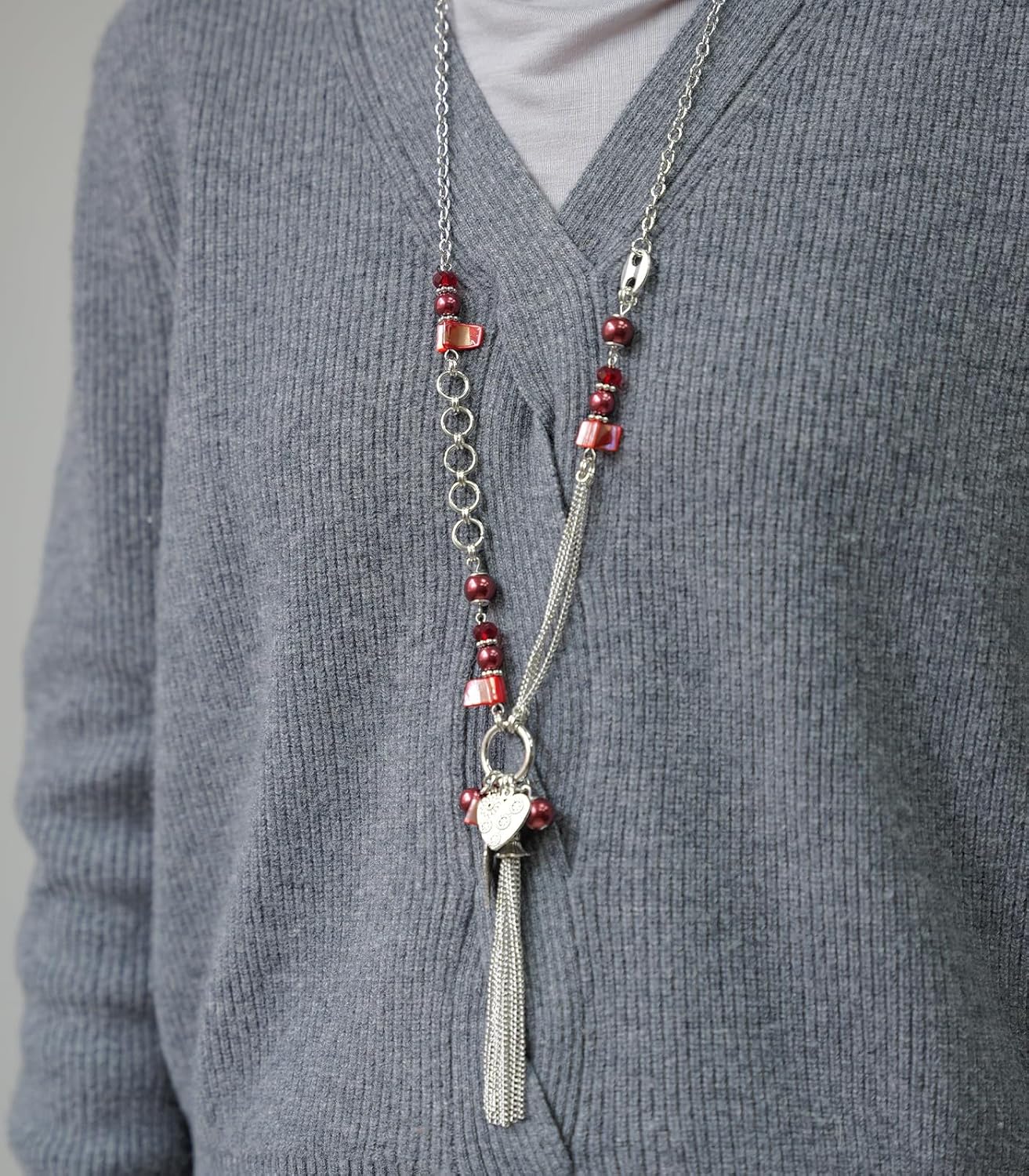 FULU AUTUMN Long Necklaces for Women Trendy Long Chunky Beaded Necklace Boho Fashion Costume Jewelry Mothers Day Gifts for Her - Image 7