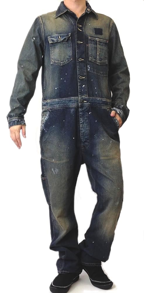 【美品】ジョンブル ヴィンテージデニム エンジニアオーバーオール　サイズM Amazon.co.jp: [ジョンブル] ヴィンテージ デニム エンジニア