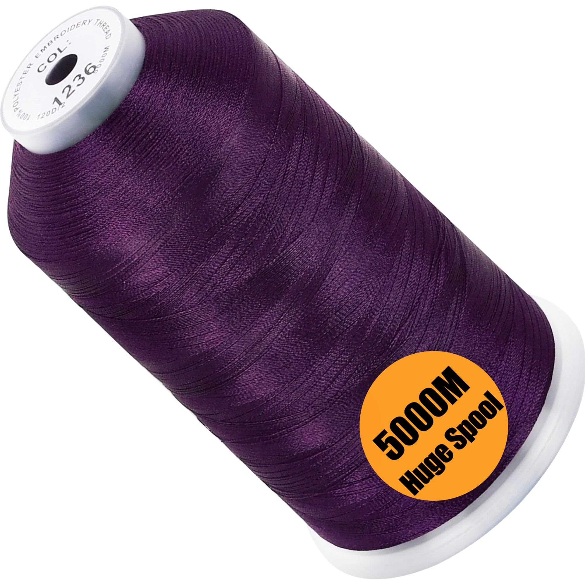 New brothread 5000M Huge Spool Embroidery Machine Thread - Grape Juice