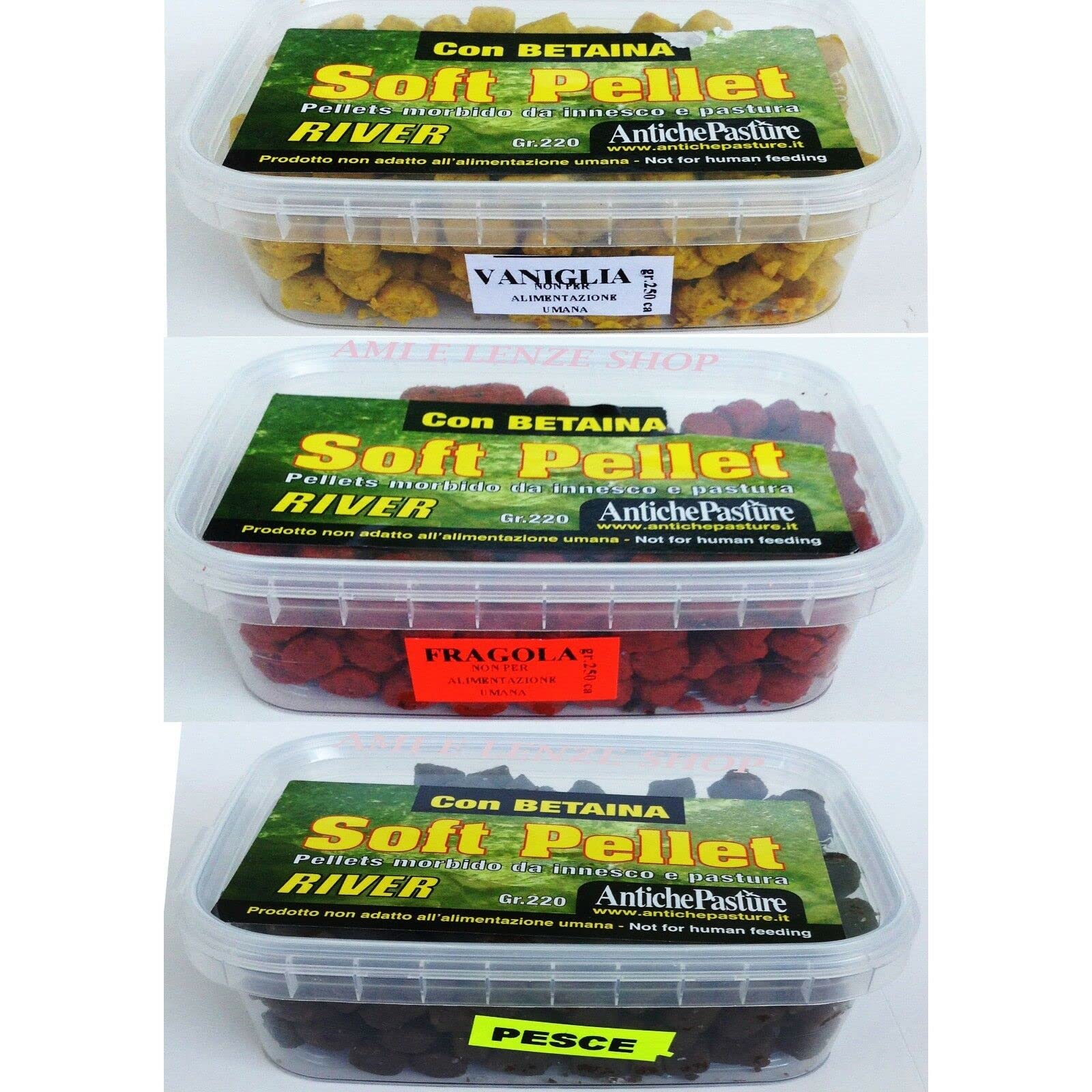 generico 3 Pezzi Pellet Innesco Pesca Carpa Esca Pastura Lago Carpfishing Feeder
