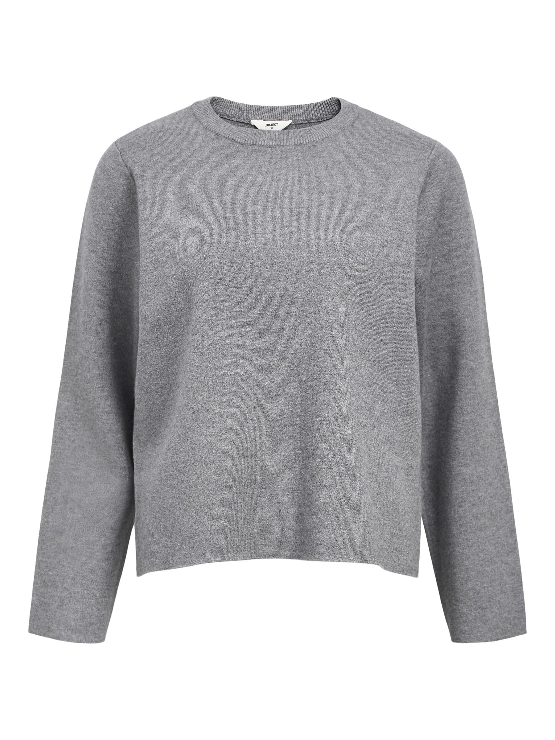 Object OBJREYNARD SQUARE SLEEVE NOOS - Jersey de punto - silver gray