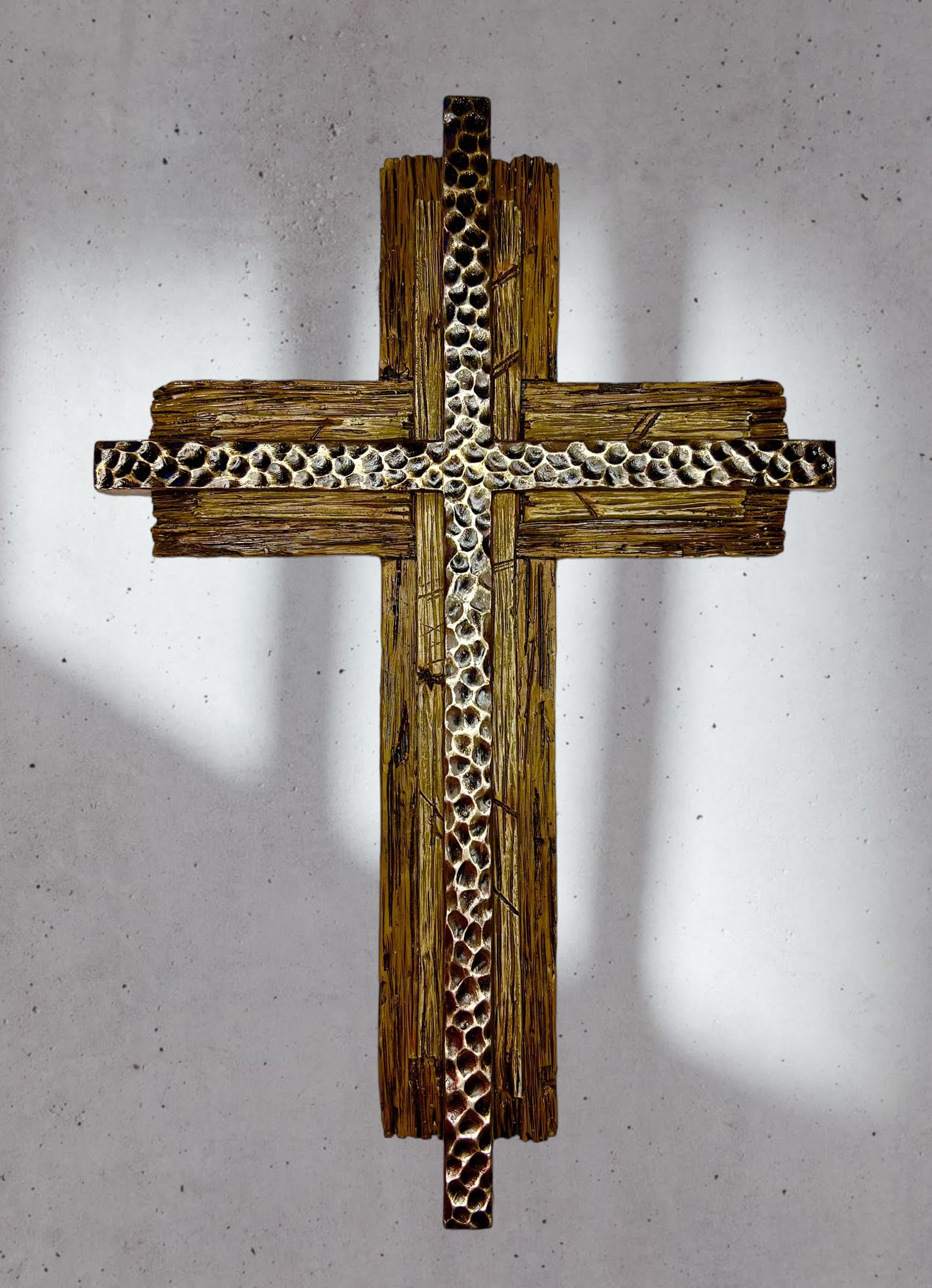 Amazon.com: Top Brass Old Rugged Wall Mounted Cross – Three Layer