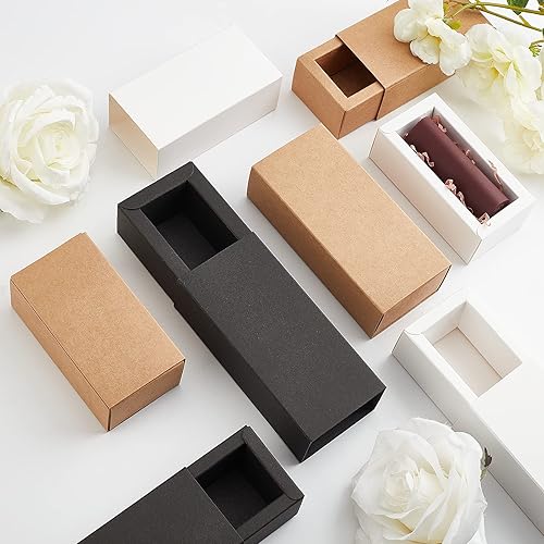 Miniatura 8 de BENECREAT Caja de embalaje de papel kraft marrón, 12 unidades, 4.8 x 2 x 1.5 pulgadas, caja de regalo de cartón para lápiz labial, botella de aceite