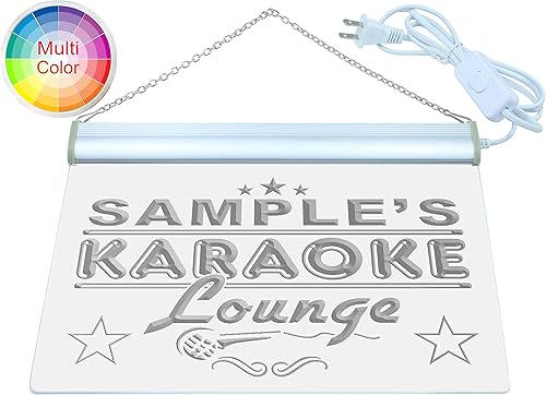 Miniatura 2 de ADVPRO Letrero de neón personalizado con nombre multicolor para karaoke, bar, cerveza, control remoto, 20 colores, 19 modos dinámicos, velocidad y