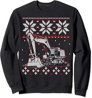 Excavator Operator Ugly Christmas Sweater Heavy Equipment Sweatshirt - Buy now