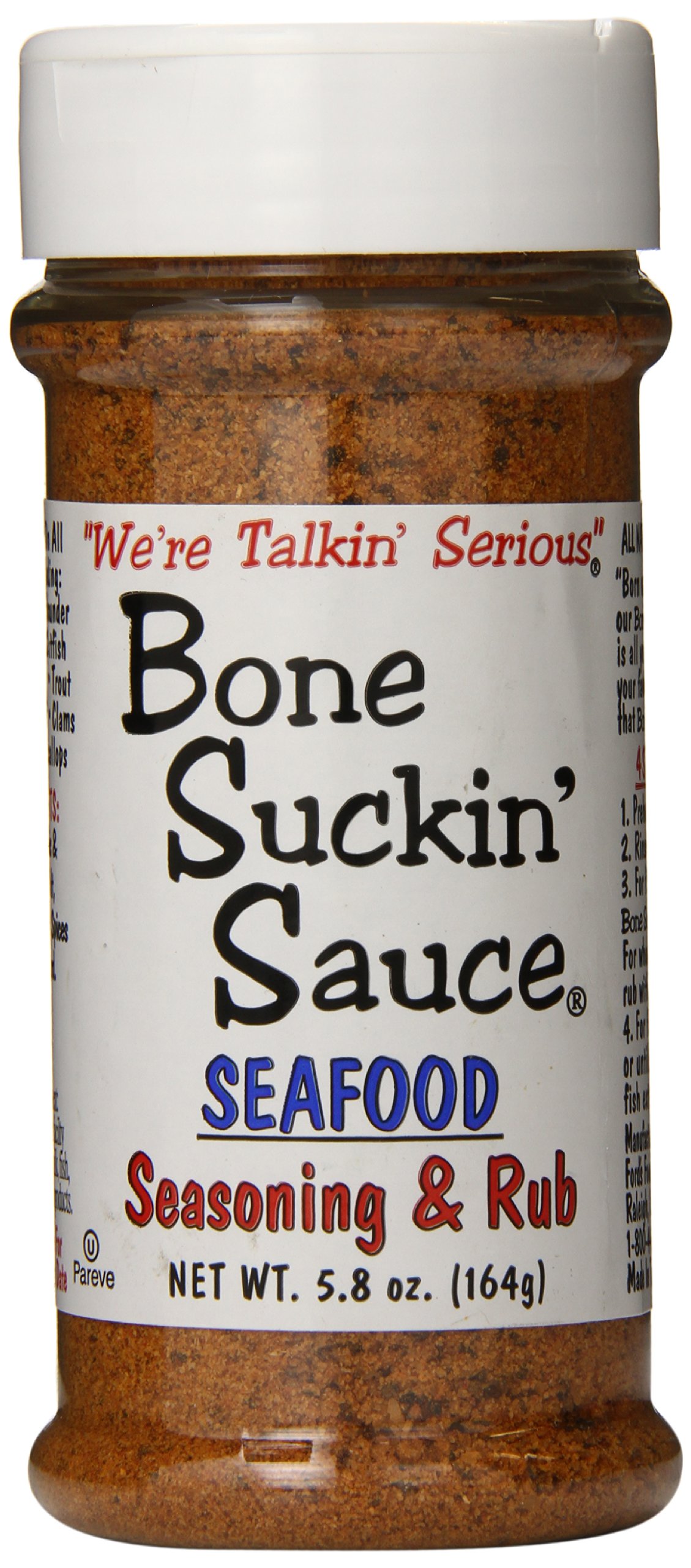 Bone Suckin'Seasoning and Rub, Seafood, 5.8 Ounce