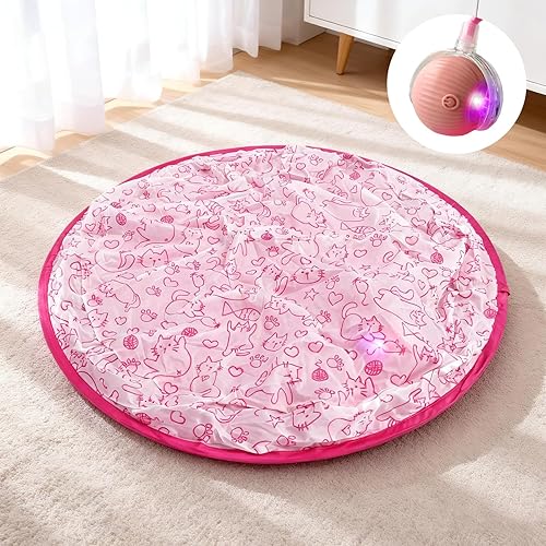 Upgraded Rechargeable Interactive Cat Toy Ball with Hunting Cover -