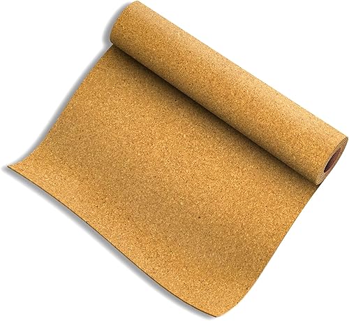 VViViD Rollo de hoja de corcho de 17.9 pulgadas x 6.5 pies, 0.079 in de grosor, ultraligero, tablero de anuncios, forro de estante y mucho más