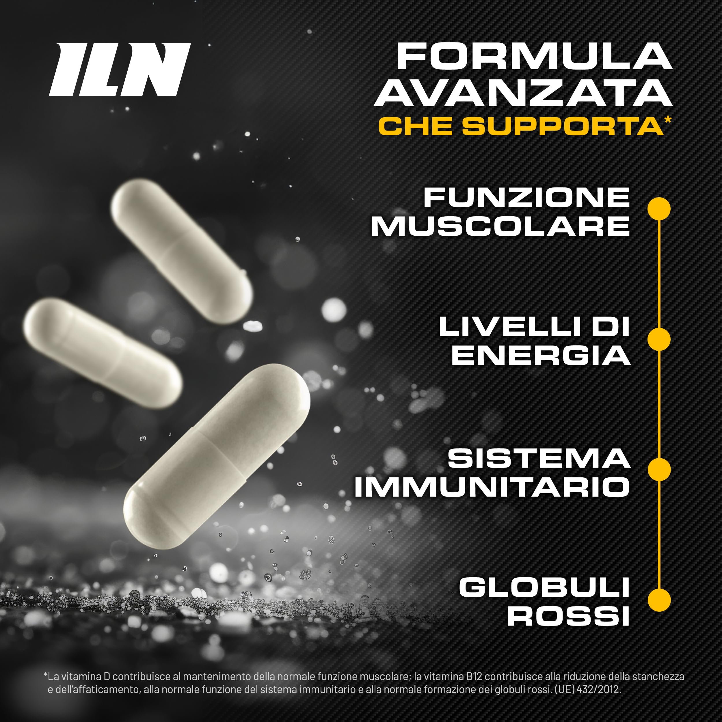 ILN Glutammina - L-Glutammina capsule 3000 mg per porzione - 240 capsule vegetariane - con vitamine D e B12-40 porzioni