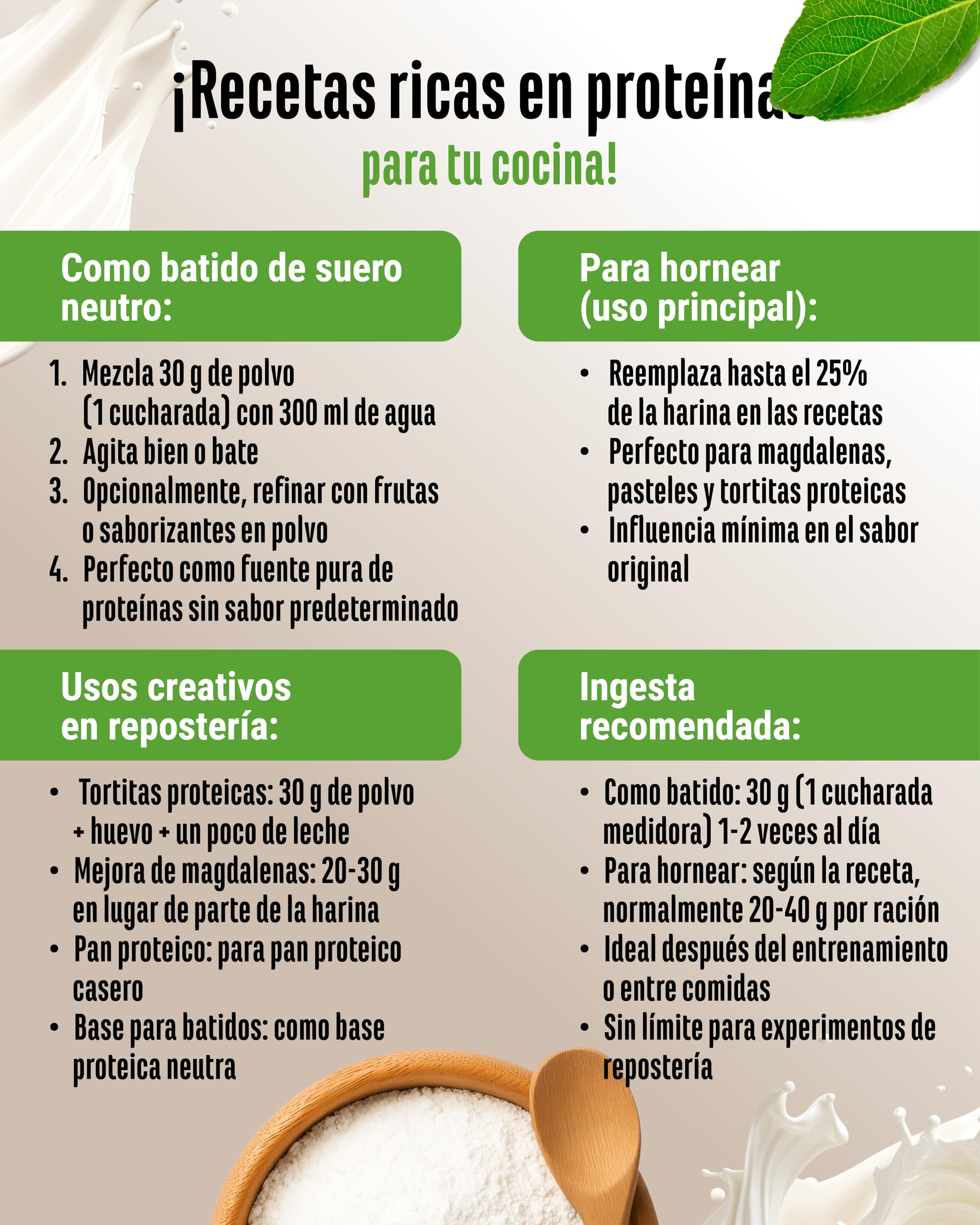 vit4ever Yummy Kitchen Protein - 1000 g - 82% Proteína - Sabor Neutro