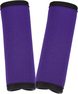 Garneck Protective Barbell Mat 2Pcs Polyester Anti Slip Grip Pad for Gym | Horizontal Bars Sleeve, Comfortable Hand Support, Portable Purple Pair, for Dumbbell and Power Lifting
