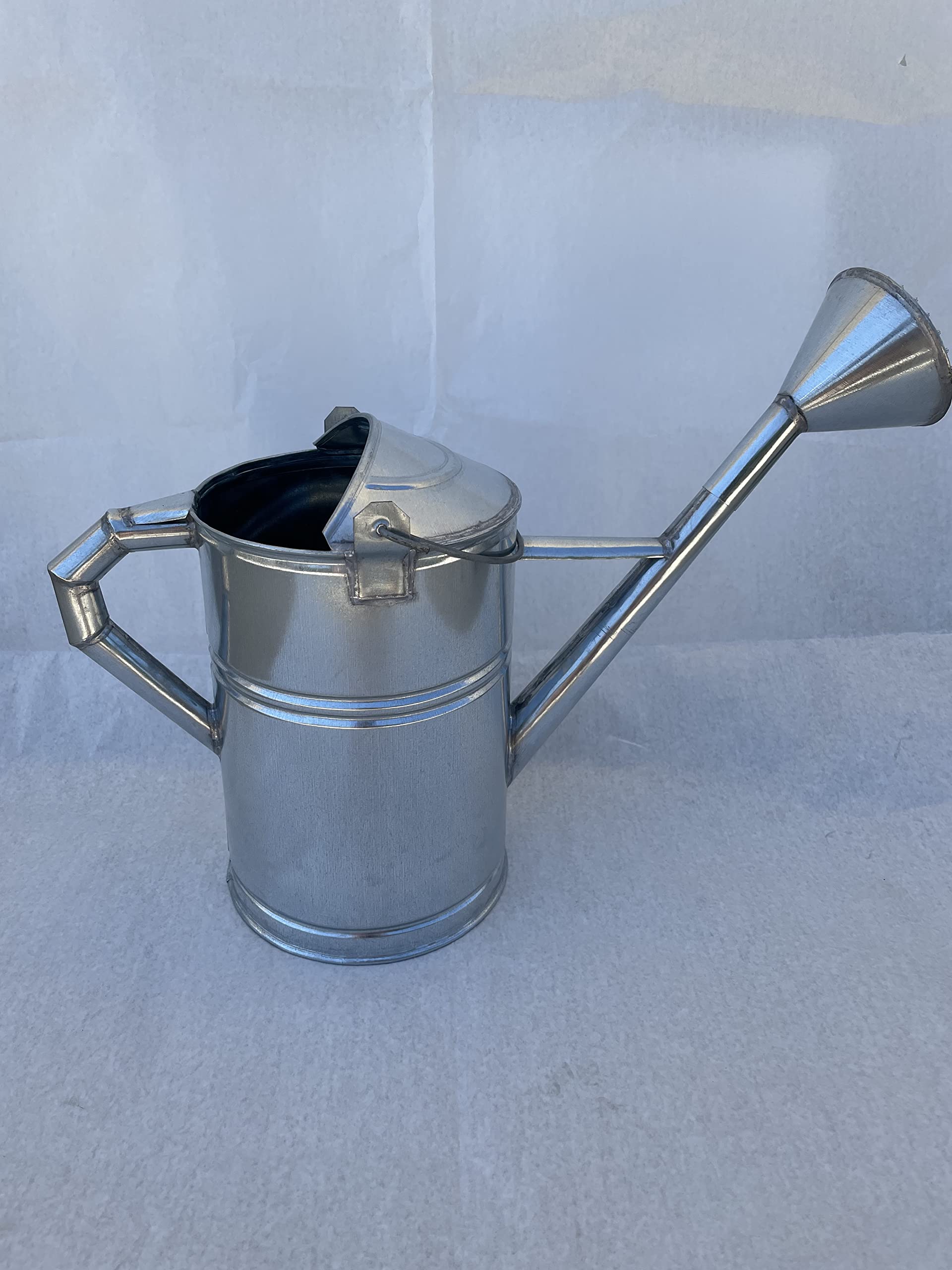Innaffiatoio Annaffiatoio metallo latta Zincato artigianale Piccolo,medio,grande (Grande)