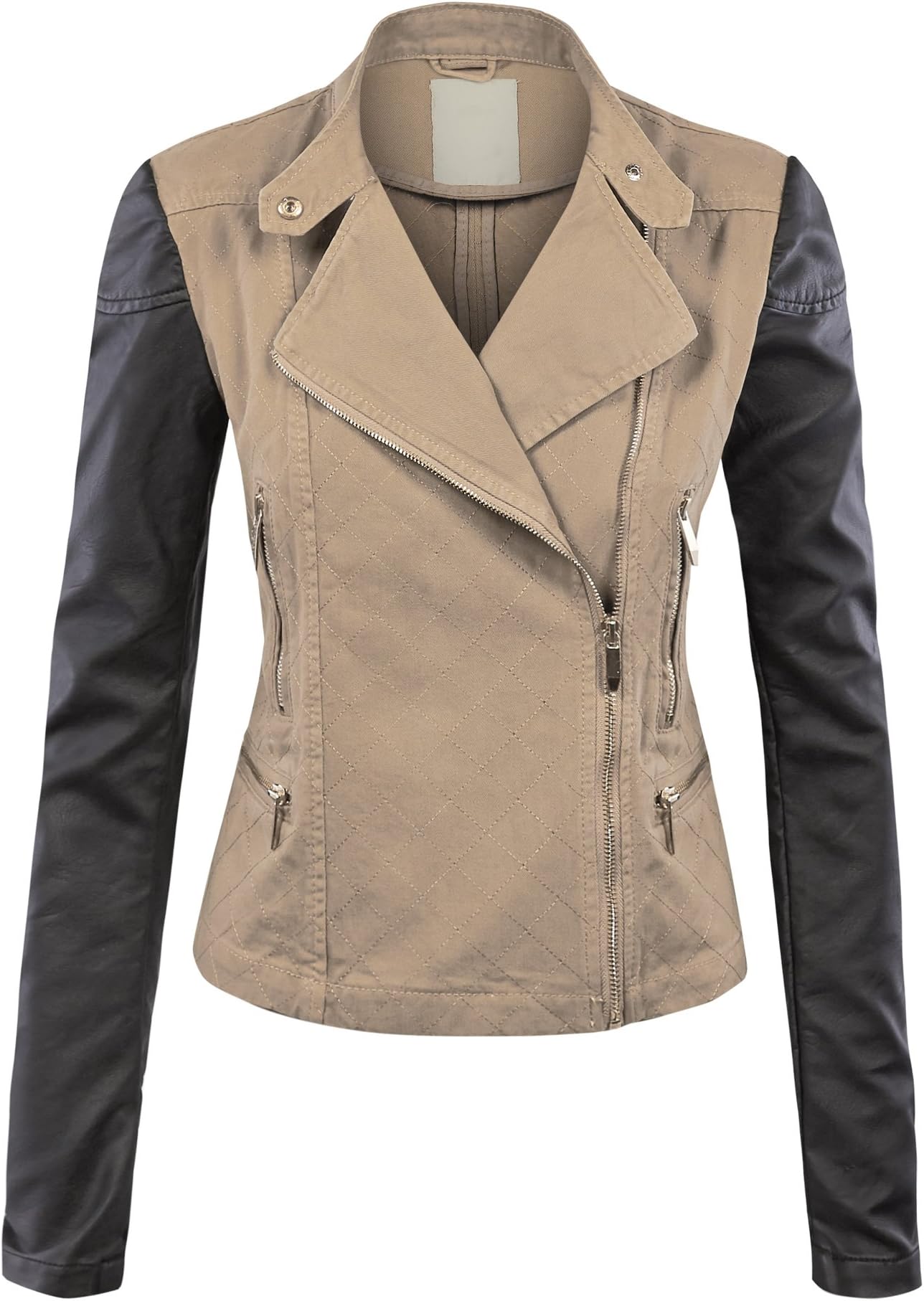 Lock and Love Women's Everyday Bomber Faux Leather Jacket