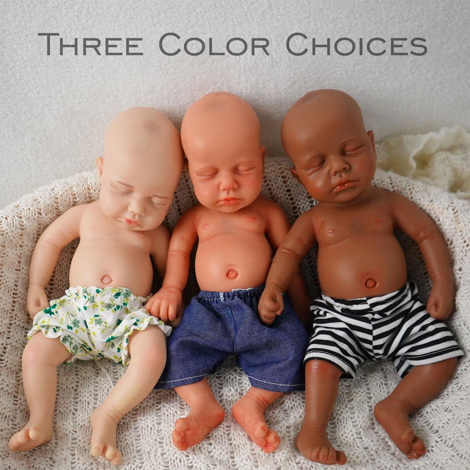 Zilasegy Full Silicone Baby Dolls,12 In Silicone Realistic Newborn Baby Doll, 1:1 Lifelike Reborn Sleeping Dolls - Image 2