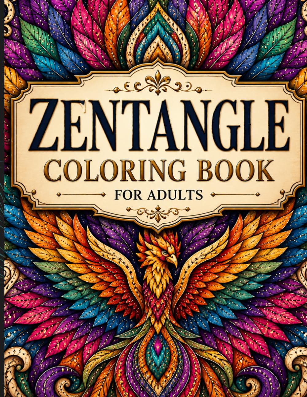 Zentangle Coloring Book For Adults: Over 110 Intricate Designs for Mindfulness, Cozy Moments & Stress Relief