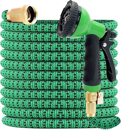 Miniatura 4 de J&B XpandaHose - Manguera de jardín expandible de 50 pies – Ultra-fuerte 3750D, núcleo de látex de 4 capas, conectores de latón de 3/4 pulgadas,