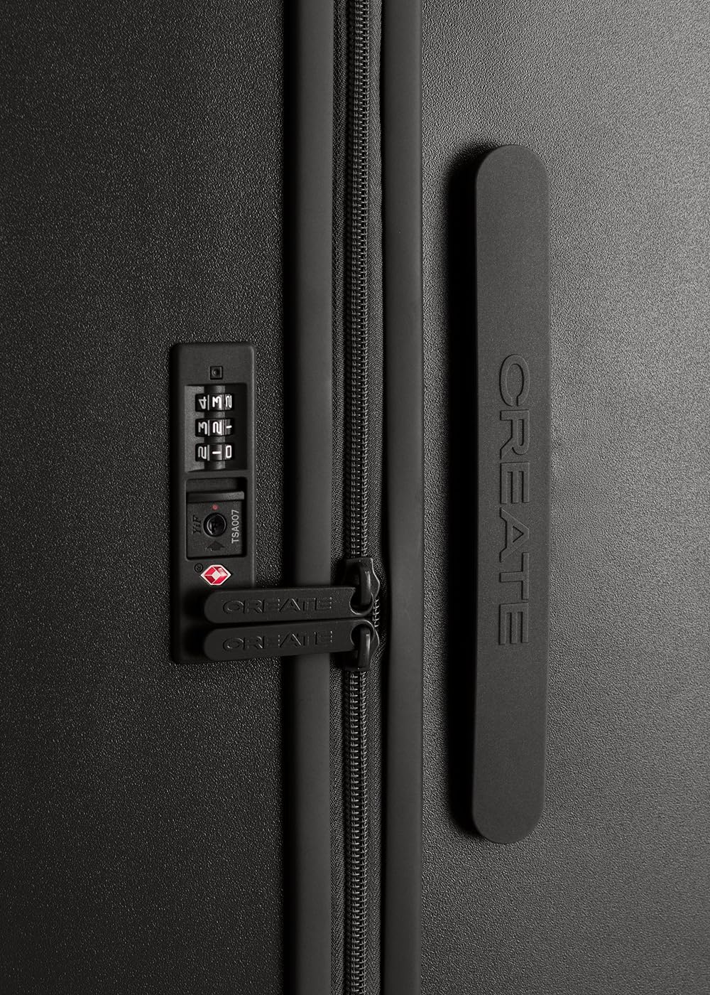 CREATE / Luggage Studio/Faltbarer Polykarbonat-Hartschalenkoffer Schwarz / 39x23x54cm / TSA-Vorhängeschloss, 4 multidirektionale Doppelrollen, Innenorganizer, Starke und langlebige Materialien