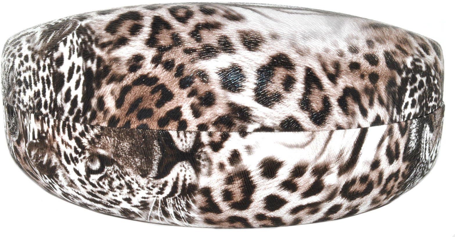 Hard Clamshell Case for Large and Oversized Eyeglasses Sunglasses - Many Colors (Leopard Brown)