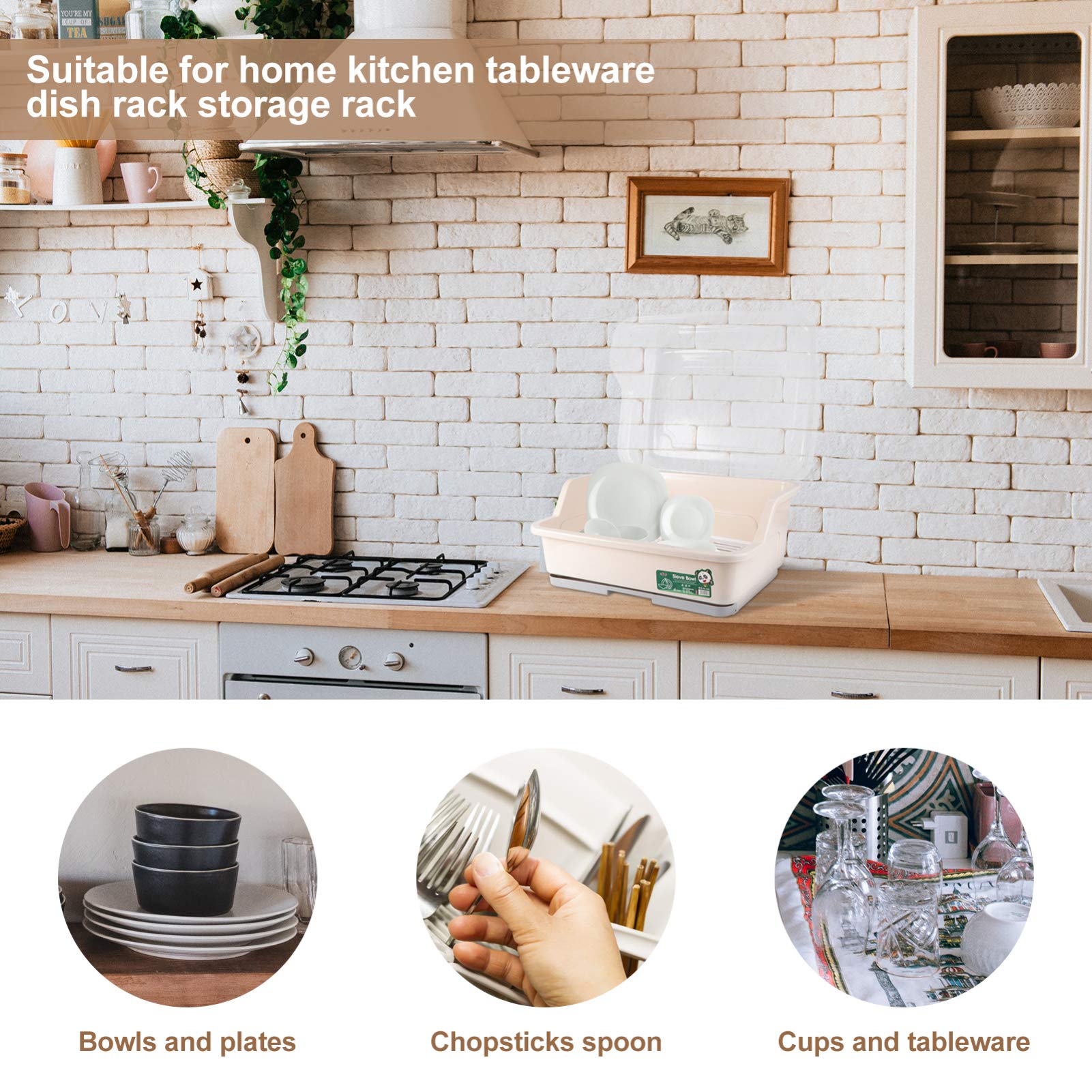 Cabilock 1 Pc Support De Placard En Plastique Égouttoir à Tasses Chariot De Séchage De Range-couverts Chariot à Ustensiles De Cuisine Ménage Boîte De Séchage Plastique Pp De Bébé