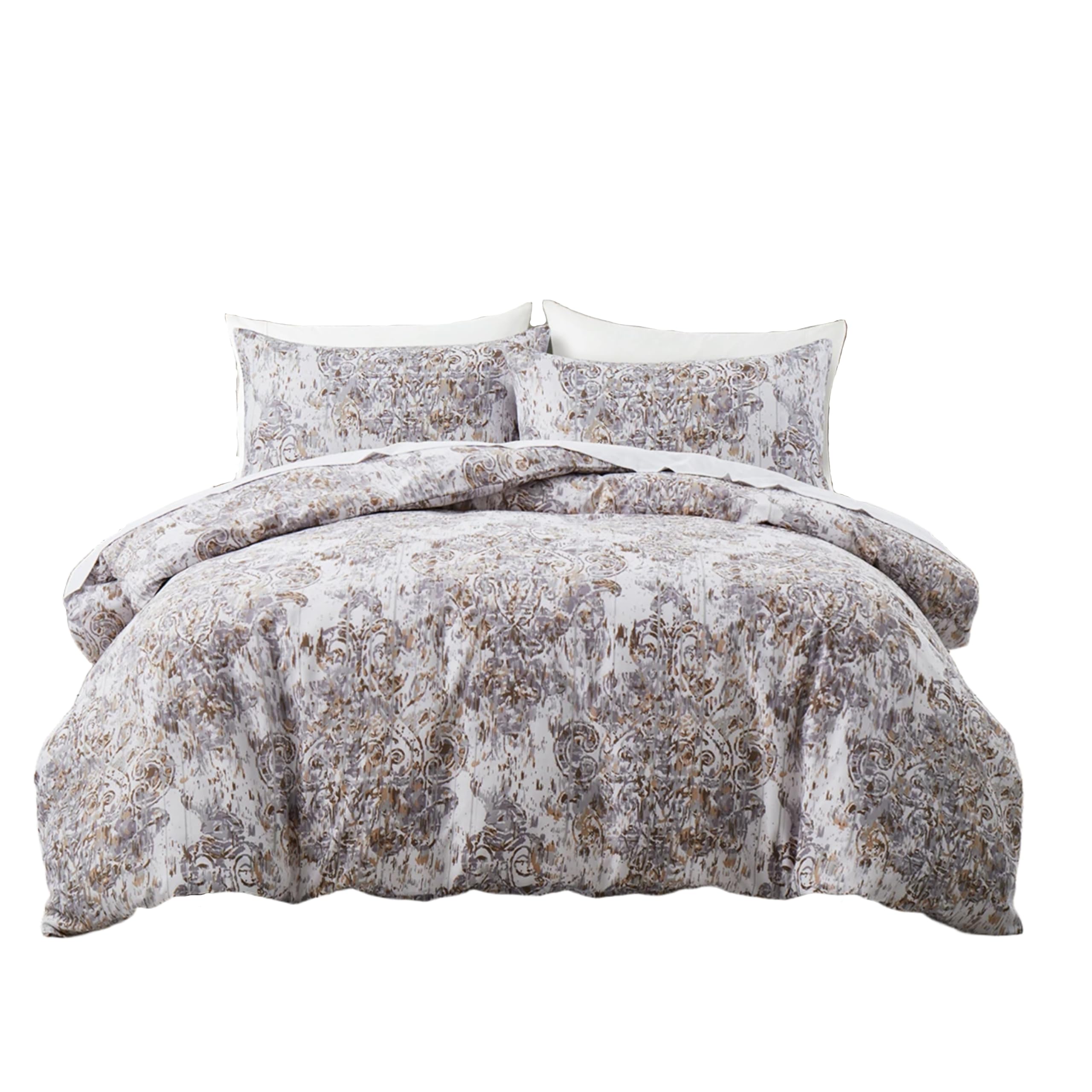 Housse de couette 220 x 240 cm Underzy en polyester brossé doux effet microfibre