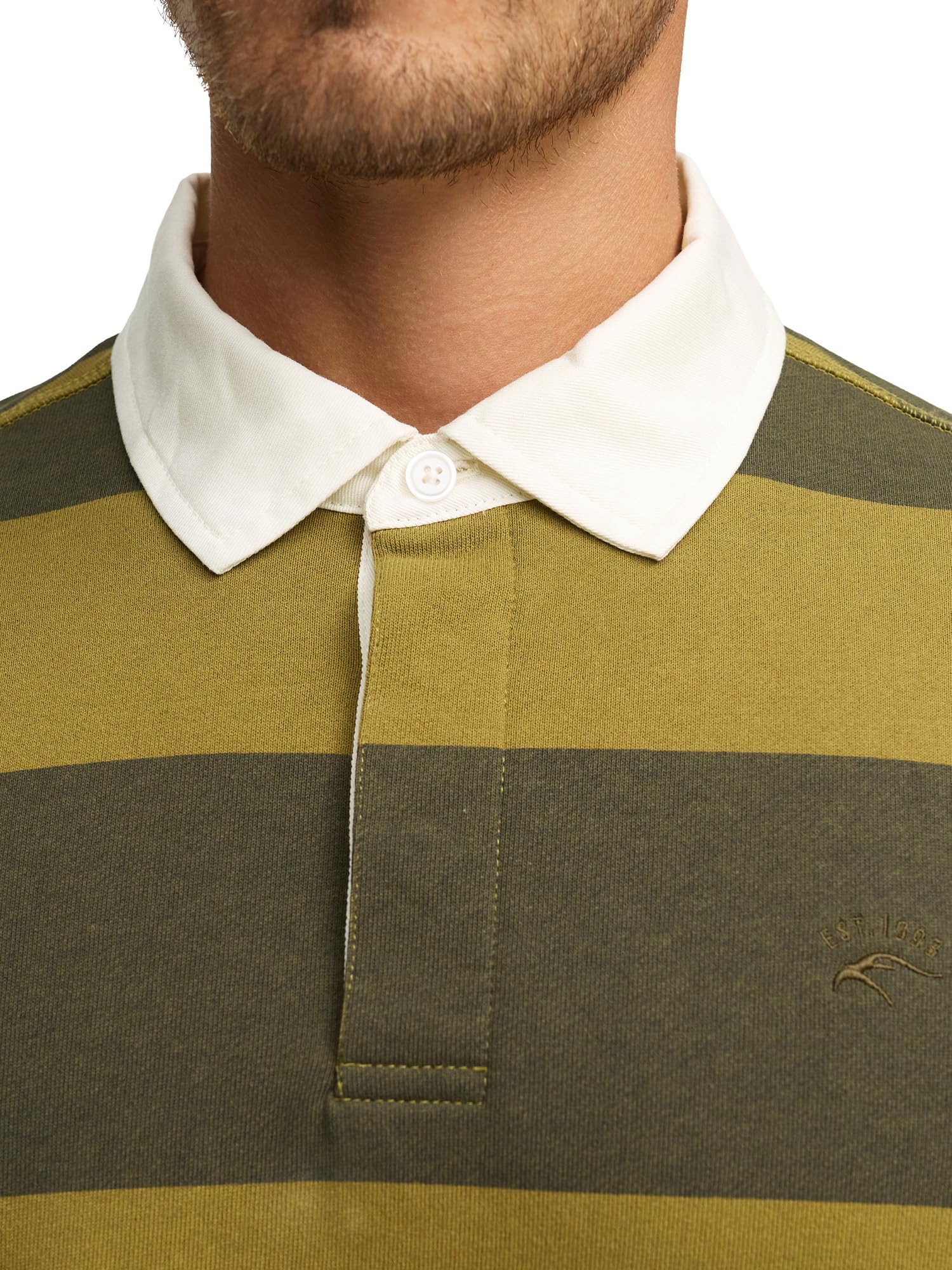 Indicode Herren INDinaro gestreiftes Langarmshirt aus 100% Baumwolle | Klassisches Streifenshirt für Alltag und Freizeit, Baumwollshirt, Longsleeve, Freizeitshirt, Langarmoberteil für Männer