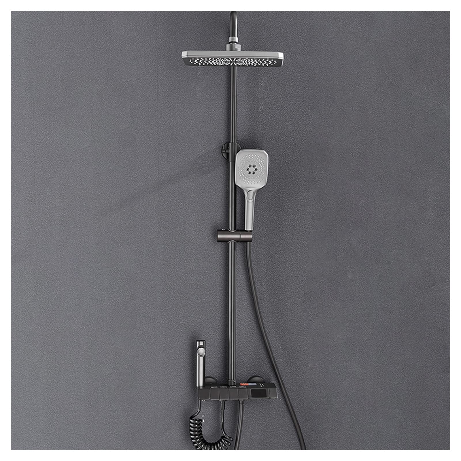 Système de douche complet mural avec pommeau effet pluie, bidet et bec baignoire cascade