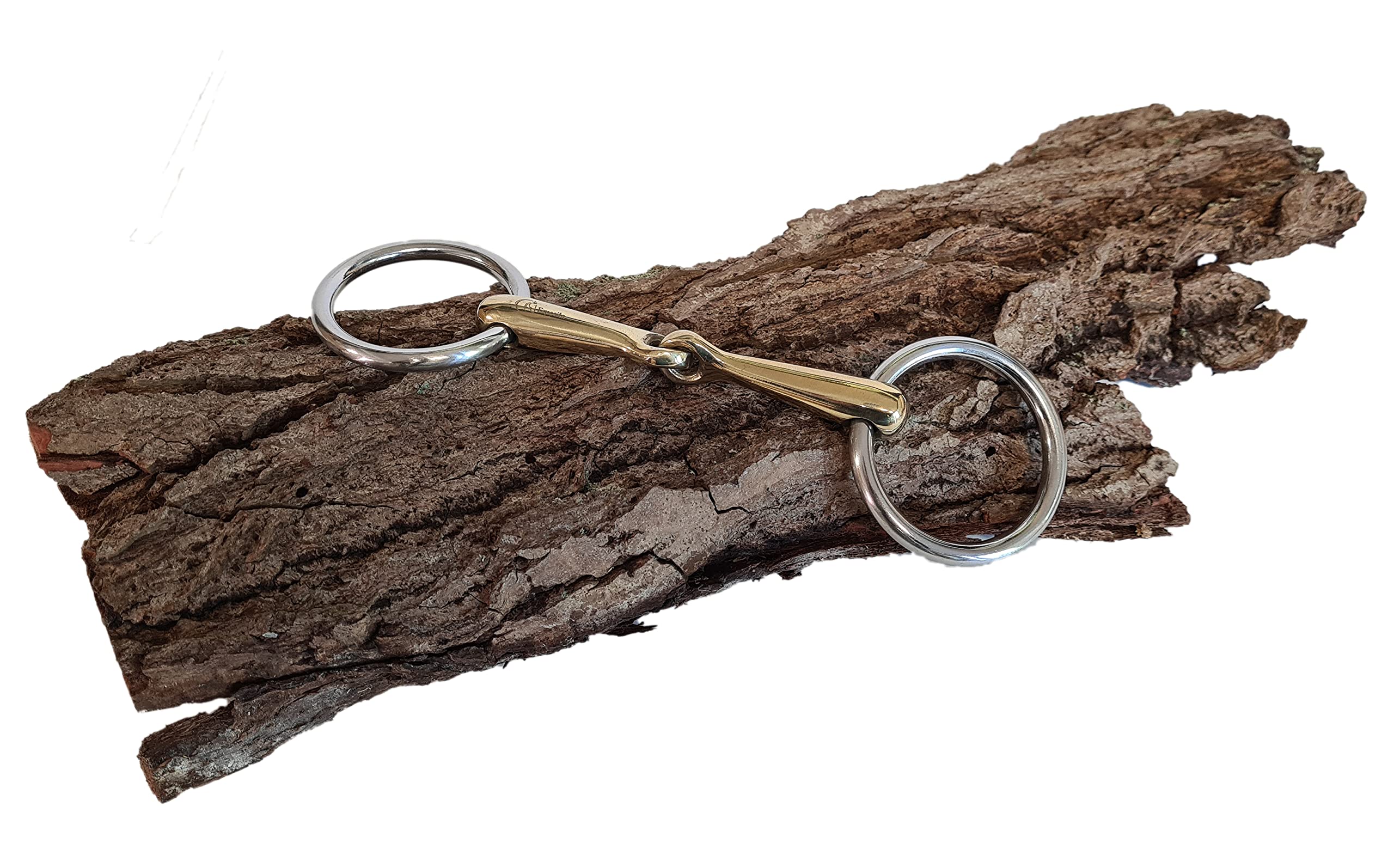 Esposita Wassertrense einfach gebrochen Gebiss aus Messing Ringe aus Edelstahl rostfrei (8,0cm bis 19,5cm)