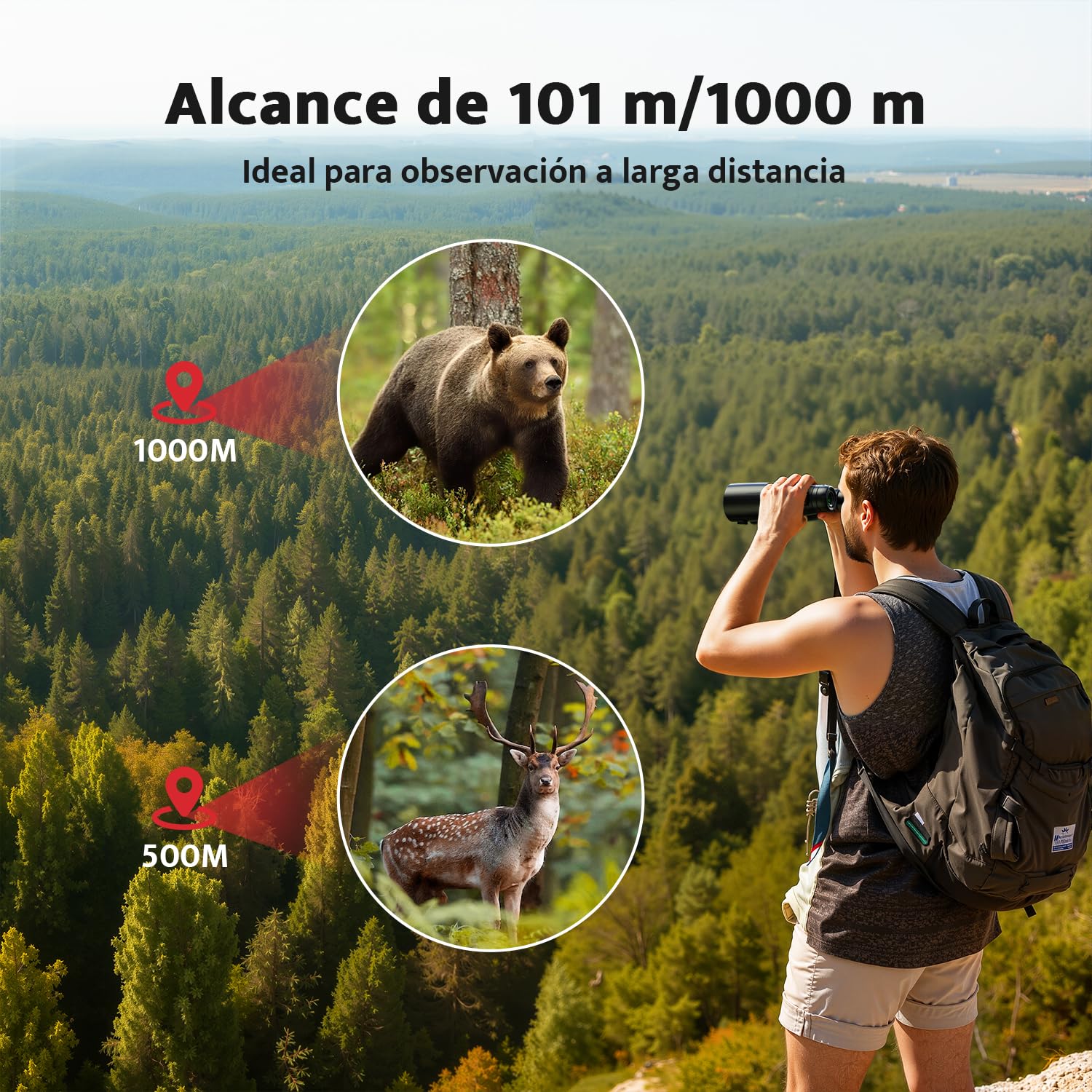 Usogood Professional 15x56 Prismáticos para Adultos, Prismas BaK4 y Lentes FMC, Binoculares de Largo Alcancede, Adecuados para la Observación de Aves, Hunting, Hiking