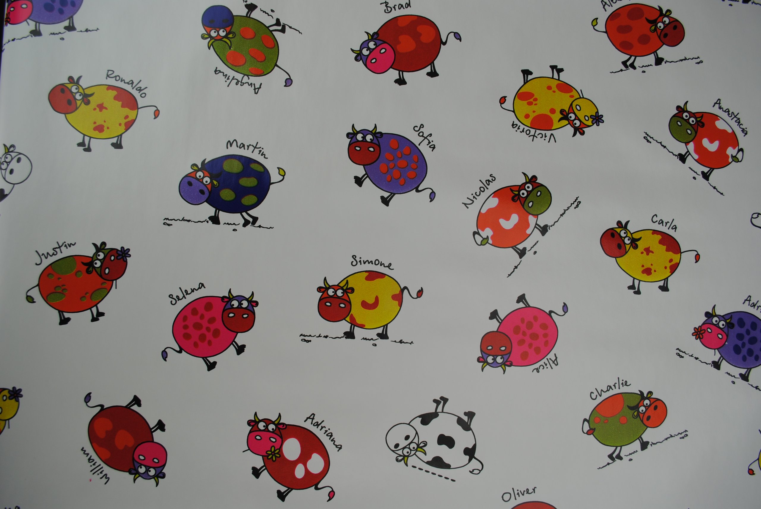 Karina Home Funky Cows Multi Vinyl tablecloth table cover 300cm x 137cm