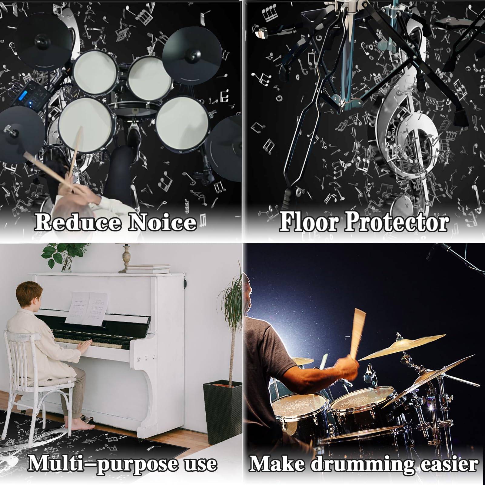 200 x 160 cm mata perkusyjna akustyczna mata ochronna bębna dźwiękochłonna mata elektroniczna Jazz zestaw perkusyjny do instrumentów basowych akcesoria perkusyjne