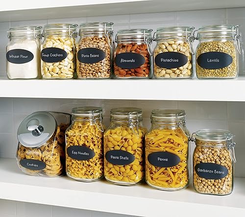 Miniatura 4 de Avery Etiquetas para pizarra, etiquetas extraíbles de 1-34 x 3-34 pulgadas, negras, no imprimibles, 12 etiquetas ovaladas en total (73363) (paquete