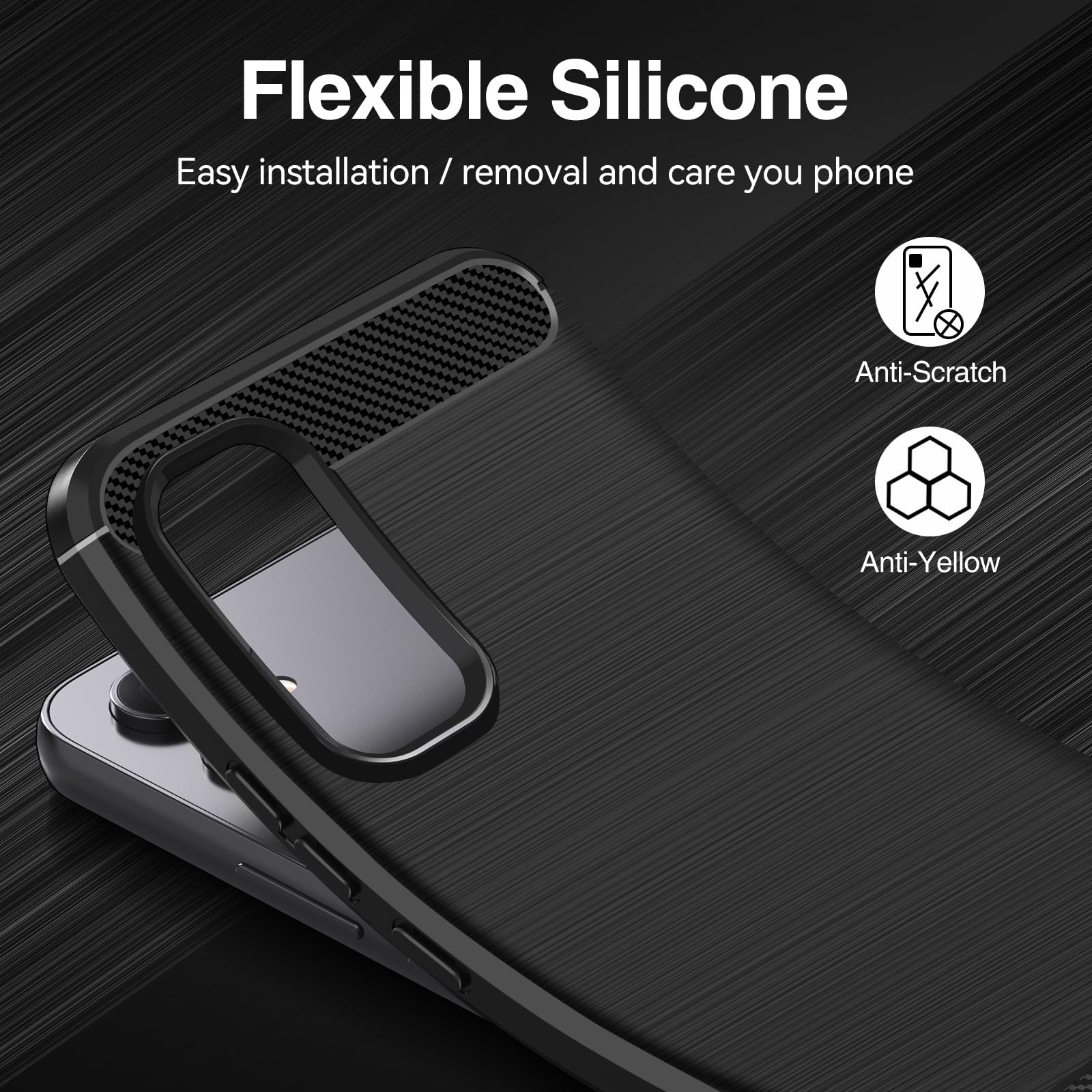 iVoler Cover per Samsung Galaxy A54 5G con 2 Pezzi Vetro Temperato, [Antiurto di Grado Militare] Protettiva Custodia, Sottile Morbida in Silicone TPU Anti-Graffio Case, Nero