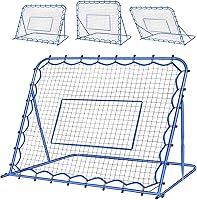 Winthai 4.8x3.7FT Soccer Rebounder Net - Quick-Switch 60°/90°/120° Angles, Easy Setup Training Aid for Passing, Volley & Control Practice - Kids Teens Adults
