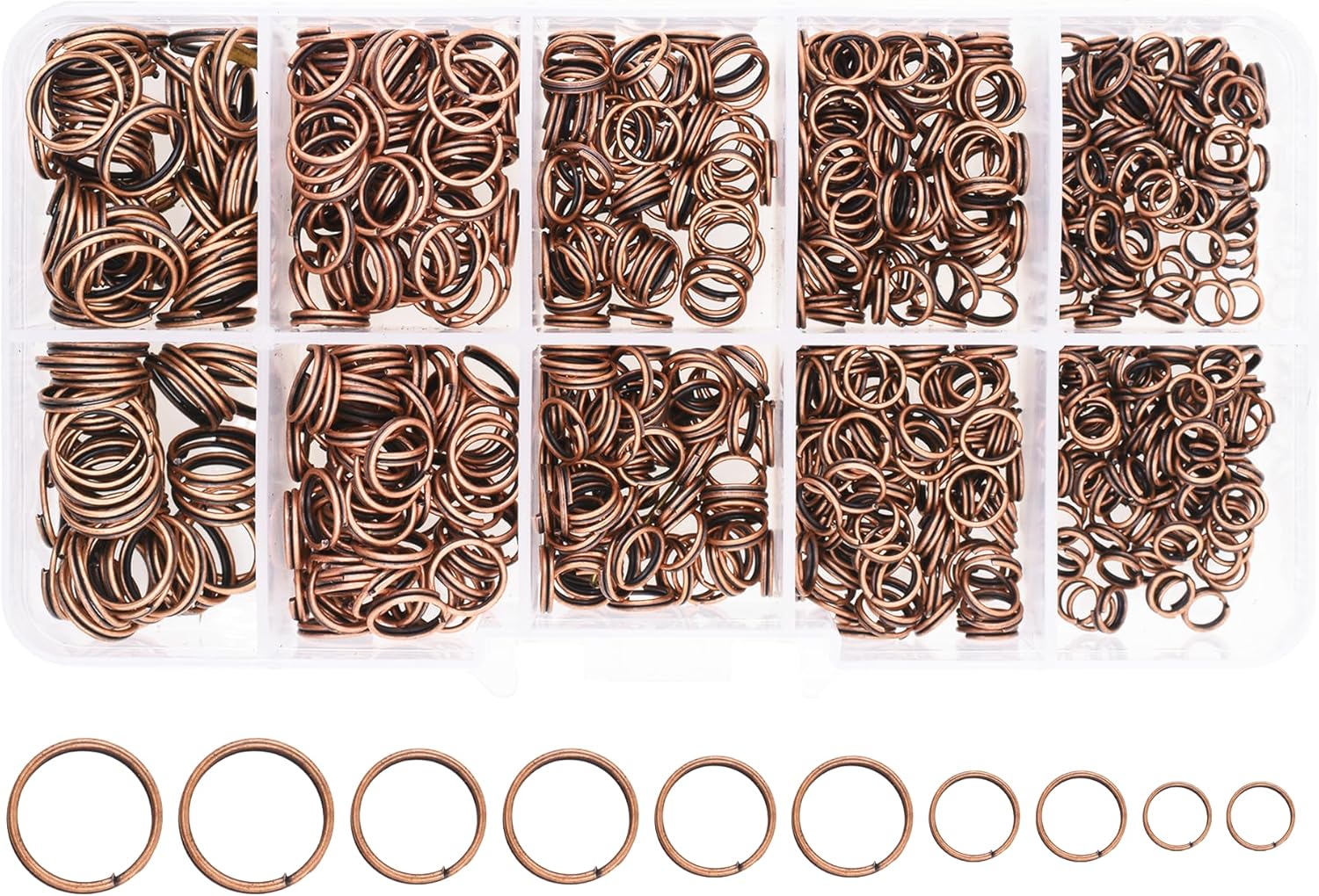 Craft De 3/10,2 Cm Noir Split Rings – 1, 2, 5, 10, 25, 50 Ou 100 Lot