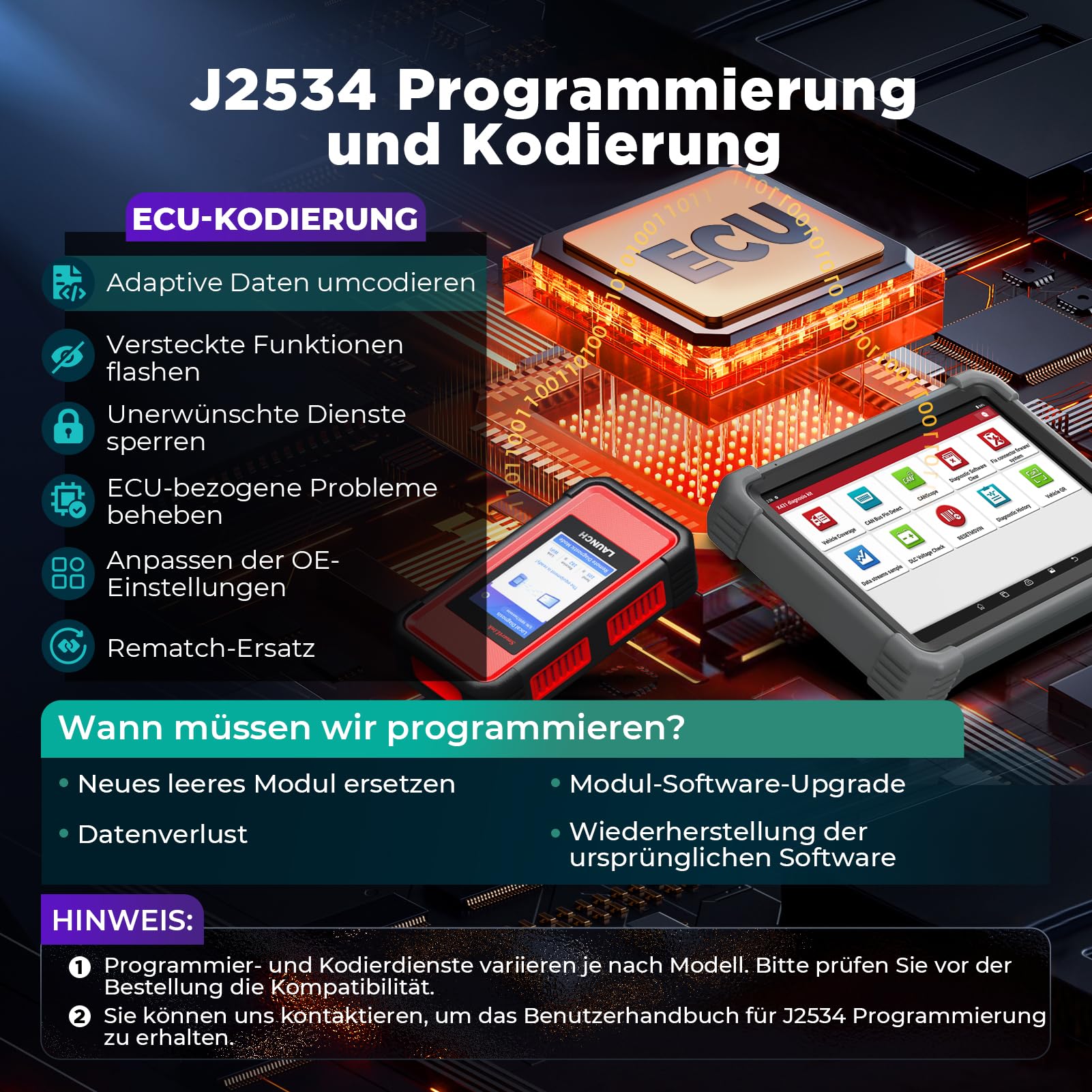 LAUNCH X431 PRO3 V+ Elite OBD2 Diagnosegerät, Smartlink C HD Truck Scanner