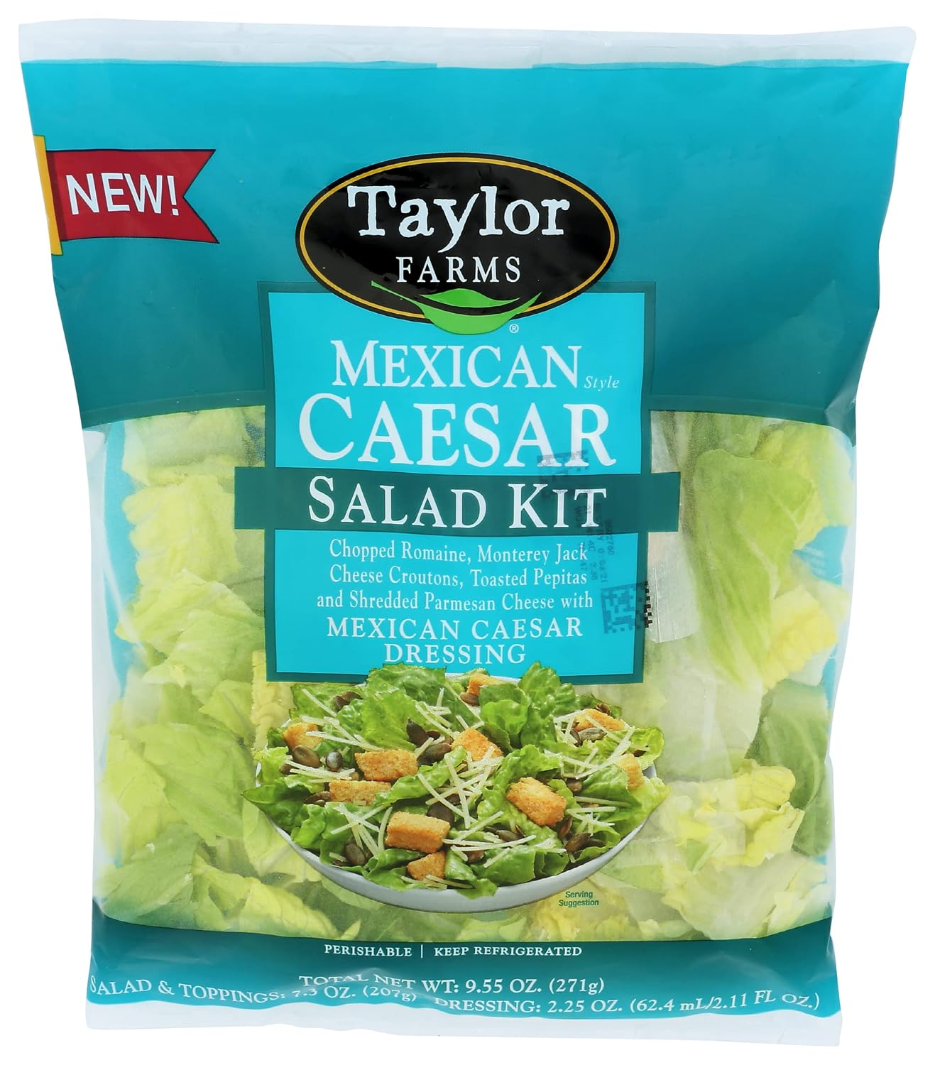 Taylor Farms, Sld Mix Caesar Mex Style, 9.55 Ounce