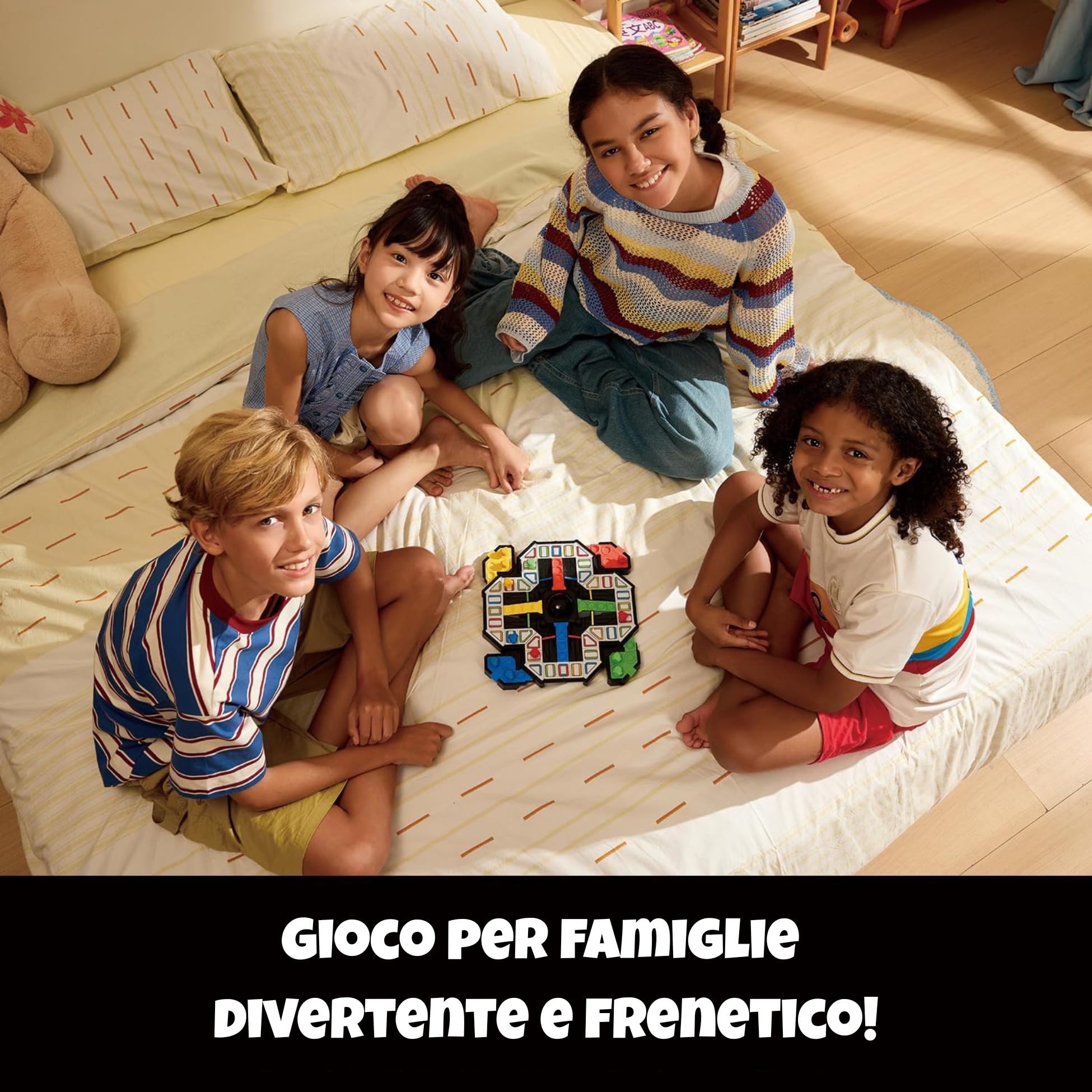 Giiker Super Ludo - Toppa elettronica automatica con dadi digitali e indicatori LED per 2-4 giocatori, gioco da tavolo per famiglia con modalità IA integrata, giochi per viaggi, regali per bambini 6