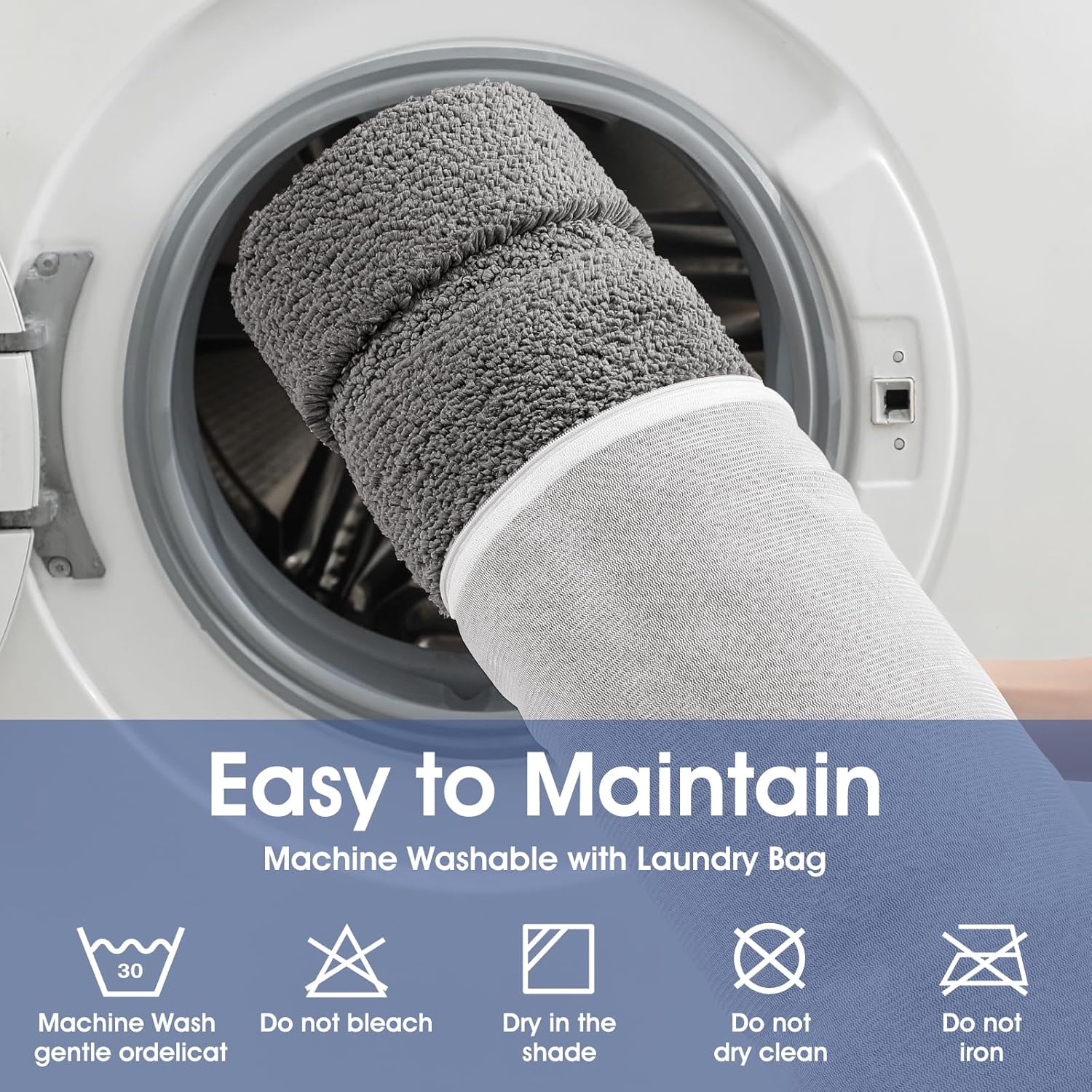 IM HOME Bathroom Rugs Set 3 Pieces, Ultra Soft Thick Plush Fluffy Microfiber Absorbent Bath Mat, Non-Slip Backing, Machine Washable Bath Mats for Bathroom Floor, Tub, Toilet and Shower, Charcoal Gray - Image 9