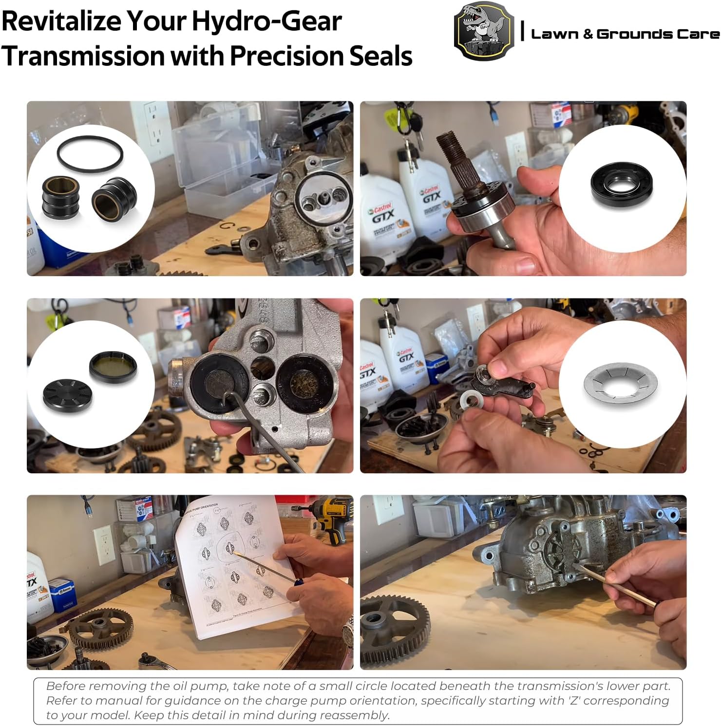 72994 Transaxle Seal Service Kit for Hydro-Gear ZT-2800 ZT-3100 ZT-3200 and ZT-3400 Rebuild, Charge Pump Gerotor Seal Part, 30-piece set
