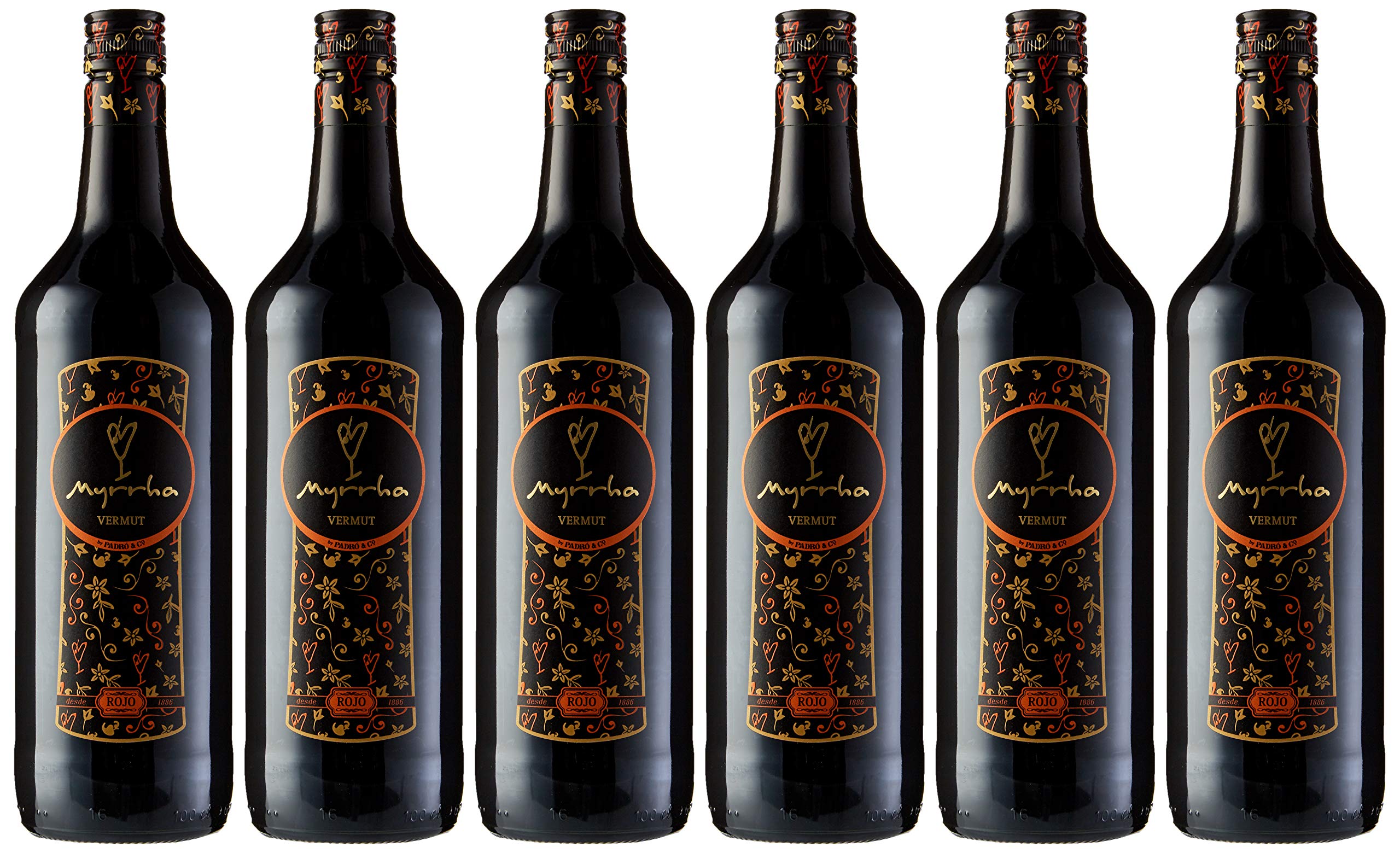 Vermouth Padró & Co Myrrha Rojo - 6 botellas de 100 cl, Total: 6000 ml