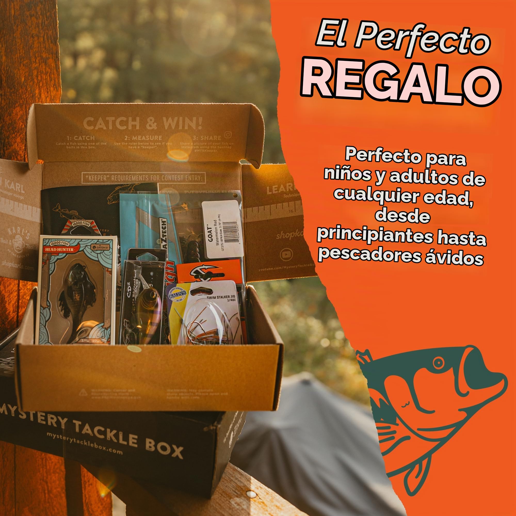 Catch Co MTB | Kit de pesca de señuelos de bajo de boca grande y boca pequeña