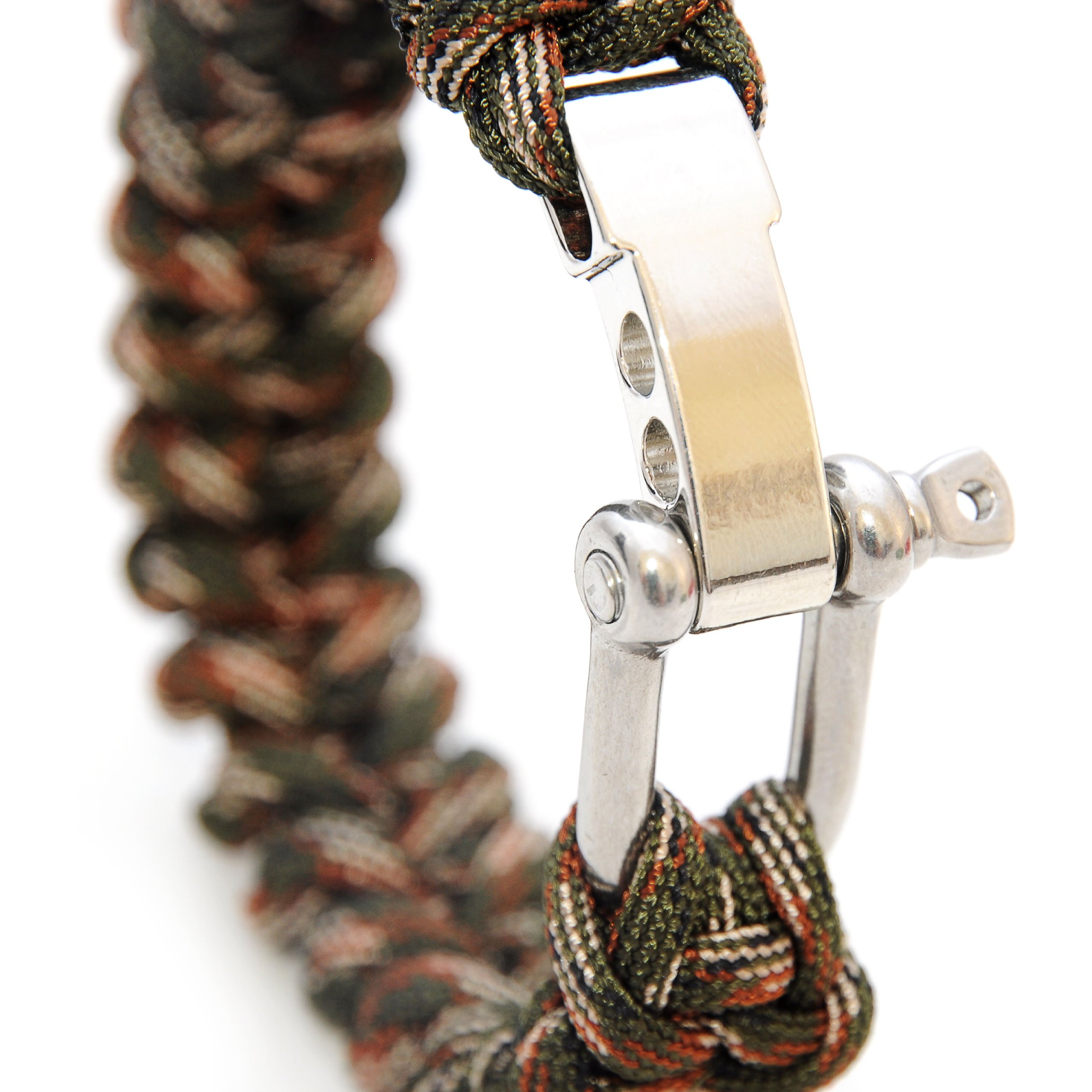 Ganzoo Bracelet de survie à usage universel en paracorde 550 antidéchirure avec fermeture à vis en métal inoxydable Ne convient pas pour l'escalade Vert/beige Longueur totale 3,6 m