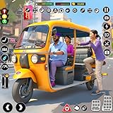 Explore different weather as a tuk tuk rickshaw driving master in rickshaw stunt games
